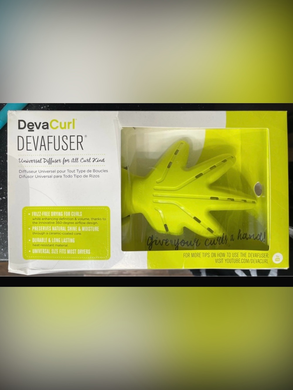 DevaCurl Lime Green DevaFuser Curl Diffuser Attachment